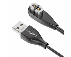 LAANAR® Oplaadkabel voor Shokz OpenRun / Pro / Pro Mini / Mini - AfterShokz Aeropex AS800 / AS810 / AS803 / ASC100SG - OpenComm ASC100 - Oplader Kabel - 1 Meter - Zwart - USB A