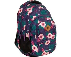 New Rebels ® BTS 4 schooltas met laptopvak flower print