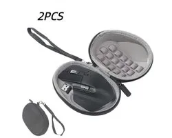 Étui de Rangement Hard Case - 2 Pièces - Convient pour Logitech MX Master4/3/3S - Housse de Protection Souris Sans Fil - Étanche - Antichute - Avec Cordon - Zwart