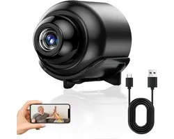 Mini Camera 1080P HD WiFi Wireless Security Camera Indoor Outdoor Security Camera with Night Vision and Motion Detection Discreet Monitoring with iOS/Android App