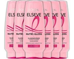 L'Oréal Paris Elseve Nutri-Gloss Après-shampoing - Après-shampoing Brillant Pour Cheveux Longs et Ternis - Avec Poudre de Perle - 6x250ML