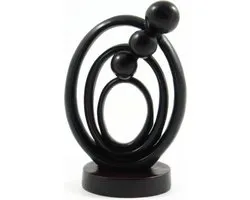 Beeld - Familie 3pers abstract polystone 11cm - Polystone Sawahasa  - Thailand - Fairtrade