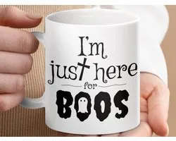 Mok I'm Just Here for Boos, Spooky Mug, Halloween Mug, Ghost Mug, Funny Halloween, Gift for Halloween, Fall Decor, Boo Mug