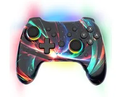 Unieke Switch Controller - RGB & Draadloos - RGB PRO - Bluetooth Controllers geschikt voor alle Nintendo Switch Accessoires Pro Controller