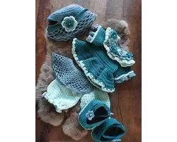 Haakpakket XXL Funny kledingset Fleury blauw-groen