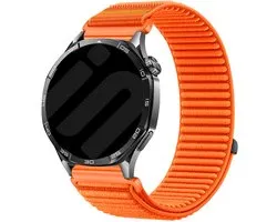 Bracelet en nylon Strap-it Wave 20 mm - Compatible avec Samsung Galaxy Watch 7 / 6 / 5 / 4 (Pro / Classic) / 3 - 41 mm / 42 mm / Active 40 et 44 mm / FE - Polar Ignite / Unite - Withings ScanWatch 2 - 42 mm / Nova / Steel HR 40 mm (orange)
