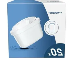 AQUAMax Standard Waterfilter voor Brita Maxtra set van 20 cartridges met actieve kool en lonenwisselhars geschikt voor waterkan - 1-pack waterfilter kraan