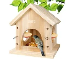 BOTC Voederhuisje - Vogelvoederstation - Bird feeder - Natuurlijk hout