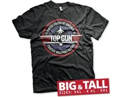 Top Gun Fighter Weapons School Big & Tall T-Shirt Black-5XL