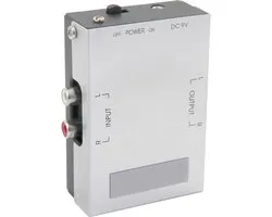 AV:Link STP-2 phono-voorversterker met RIAA-correctie en aardklem voor platenspeler