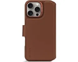 DECODED Leren Detachable Wallet Case Geschikt voor iPhone 16 Pro Max - 2-in-1 Magnetisch Afneembaar Hoesje met Pasjeshouder - Premium ECCO Leer - Geschikt voor MagSafe - Bruin