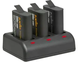 Jupio Value Pack: 2x Enduro Battery GoPro HERO 13 - AHDBT-1301 / CPSS1B 1900mAh + Compact USB Triple Charger