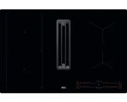 AEG CCE84543CB - Table de cuisson à induction avec hotte - COMBOHOB SÉRIE 6000 AVEC FONCTION PONT, 80 CM