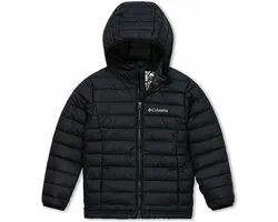 Columbia Powder Lite™ Boys Hooded Jacket - Jongens Jas - Gewatteerde puffer Jas met Capuchon - Maat XS - Zwart