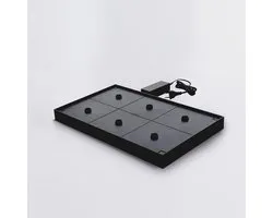 Oplaadstation Lampen - Multi-contact basis - Snel opladen - Stapelbaar ontwerp - 6 lampen tegelijk - Zwart