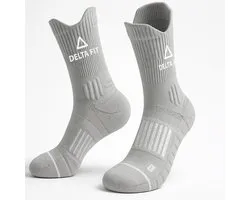 Delta Fit - Hardloop Compressie Sokken - Sneldrogend - Verstevigd - Maat 39-45