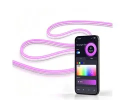 Calex Smart Outdoor Neon Ledstrip, 5 m, voor Binnen & Buiten, Koud- tot Warm Wit & gekleurd licht, Wifi met Bluetooth Mesh gateway, appbediening, Waterdicht