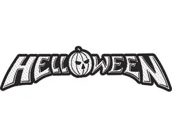 Helloween - Logo Cut Out Patch - Wit/Zwart