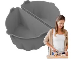 Slow Cooker Beschermhoezen - Crock Pot Liners - Maaltijden Bereiden - Herbruikbaar Siliconen Ontwerp - 6-8 Liter - Grijs