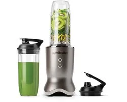 nutribullet Ultra Blender - Mélangeur puissant - 2 gobelets à emporter - Boutons tactiles lumineux - Fonction pulse - 1200 W - Acier inoxydable