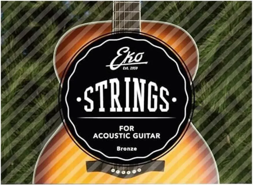 EKO GUITARS – Cordes pour Guitare Acoustique Bronze 12-53 Medium, Jeu/6