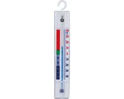 HENDI Koelkastthermometer – Breed meetbereik – Ophanghaak – 150x23x9 mm