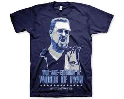 The Big Lebowski Heren Tshirt -S- World Of Pain Blauw
