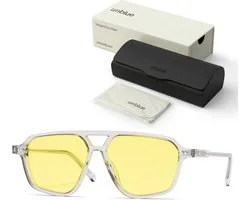 Unblue Axis Crystal – Blauw Licht Bril met Carl Zeiss Vision Lenzen – Computerbril Zonder Sterkte
