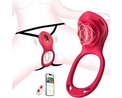 Daity 2-in-1 Strap-On Vibrator pour Femmes – Stimulateur Clitoris & Point G avec Télécommande & APP – Portable, Silencieux et Facile à nettoyer – Jouet sexuel pour Couples