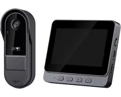 Draadloze Slimme Video Deurbel met Scherm – Smart doorbell ,Full HD Camera, 4.3 Inch Monitor, Waterdicht & Nachtzicht
