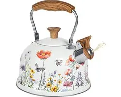 Whistling Tea Kettle - Stovetop Kettle - Boiling Water - Anti-hot Handle - 3 Litre Capacity - Stainless Steel