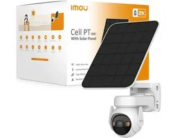 Imou Cell PT Solar Kit - Beveiligingscamera - 2K QHD Draadloos Bewakingscamera Voor Buiten - Met Zonnepaneel Voor Onbeperkte levensduur Van De Batterij - 15.000 mAh Batterij - USB-C Snelladen - Draaien En Kantelen Voor 360° Dekking - IP66
