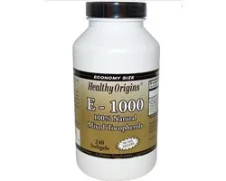 Vitamine E-1000, 100% Natuurlijke Gemengde Tocoferolen (240 Softgels) - Healthy Origins