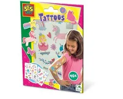SES Creative- Tattoos voor Kinderen - 40 Sprookjes Tattoos - Neptattoo - Gemakkelijk Afwasbaar - Vanaf 3 jaar