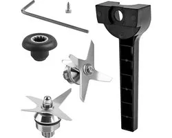 Compatible avec les lames de rechange pour mixeur Vitamix, lames de rechange pour récipients humides 5200, 5000, Pro 500, 5500, standard 64 oz, 48 oz et 32 oz, jeu de lames sèches avec clé et jeu de clés d'entraînement.