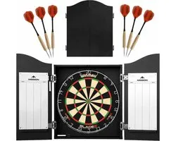 ABC Darts - Armoire Noire Cible de fléchettes Winmau Blade 6 avec 2 ensembles ABC de fléchettes