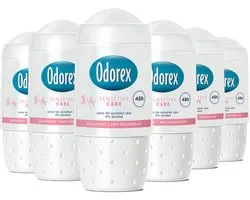 Odorex Sensitive Care Anti-Transpirant Deodorant Roller - 6x 50ml - Voordeelverpakking