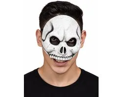 Party Chimp Squelette Crâne Crâne Wit Demi Masque Halloween Masque pour Halloween Costume Adultes - Latex - Taille Unique