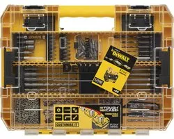 Dewalt DT70763-QZ | Ensemble de 85 pièces, perceuses rapides, perceuses à métaux, béton SDS+, embouts torx, TOUGH CASE