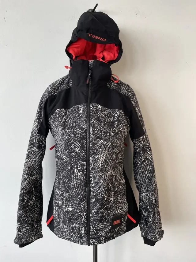 O’Neill Damen O'Riginals Block Snow Jacket S Schwarz/Rot Sehr Gut