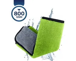 Premium Commerce® - Droogdoek Badkamer - Auto - Microvezel Raamdoek - Ramen - 45 x 38 cm - Groen - Extra dik!