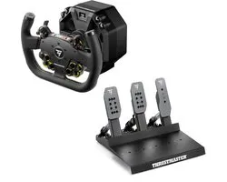 Thrustmaster T598 Servo Base Direct Axial Drive 10 Nm Force Feedback + EVO Racing 31U Leather + Raceline Pedals III LC – Direct Drive Sim Racing Set - PC - PS4 - PS5