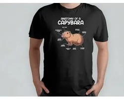 Anatomy of a CapyBara - T Shirt - Capibara - Capybara - FunnyAF - AlwaysSarcastic - SarcasmLevel - SarcasmeModeAan - GrappigHe - IkMaakEenGrapje - DrogeHumor