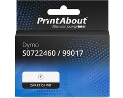 PrintAbout marque de maison Étiquette S0722460 / 99017 (+ chip labelwriter 5..) (S0722460 (99017) (5XL + 550)) Noir sur blanc compatible avec Dymo