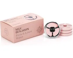 Max Benjamin Autoparfum met 4 Navullingen Cadeauset - French Linen Water