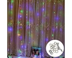 Warm and comfortable light 3M LED Fairy Lights Curtain Lamp Remote Control USB String Lights Garland on the window Wedding Christmas New Year Garland Decor Create a fairy tale romance