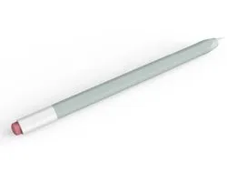 DrPhone PencilArmor2 – Siliconen Beschermhoes Compatibel Met Apple Pencil 2de Generatie / Apple Pencil Pro – Anti-Slip Grip – Schokbestendig – Magnetisch Laden Ondersteund - Grijs