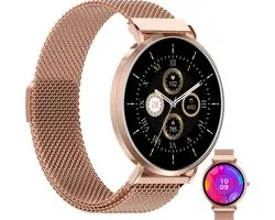 Montre connectée Denver - Moniteur de fréquence cardiaque - Saturation - 100 modes sportifs - Bracelet milanais - Android iOS - SWC394