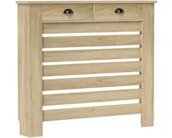 RoyaLuxe - Cache radiateur - Cache radiateur prêt à poser - Cache chauffage Cache radiateur - Radiateur - Meubles de salon - Meubles - Salon - Bois - Chêne - Avec tiroir