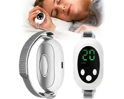 Slaaphulp apparaat / sleep aid - slaap hulpmiddel - slaap apparaat - ontspanning apparaat - anti stress - rust - inslapen - handheld - 20 standen - USB-voeding - wit - lithium-polymeer batterij - 8x4x2 cm